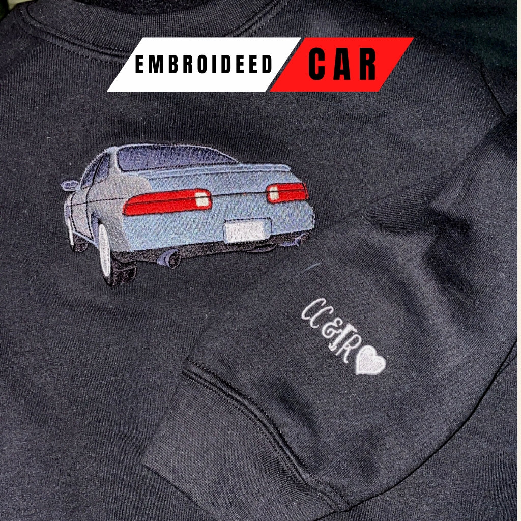 Custom Car Hoodies - Embroidered Car Sweatshirt Use Your Photo