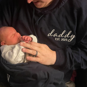 Custom Embroidered Pappy Sweatshirt with GrandKids Names on Sleeve