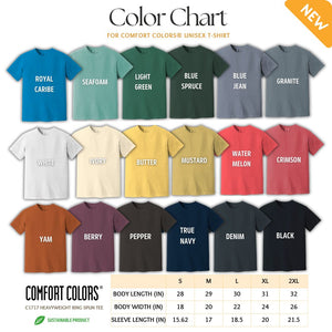 Comfort Color® Custom Embroidered Text Logo Tshirts