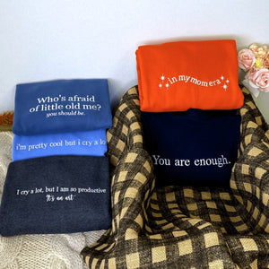 Custom Embroidered Tee, Personalized "ANY TEXT HERE" Logo Shirt - Embroly