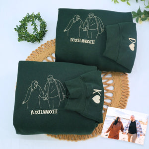 Forest Green Couple Sweatshirt, a meaningful and cozy for couple