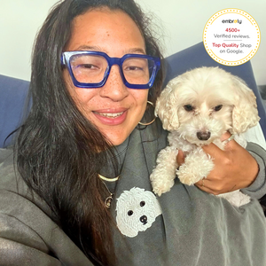 Comfort Color® Custom Pet Embroidered Sweatshirt from Photo, Personalized Pet Face and Pet Name Sweatshirt or Shirt