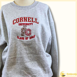 Comfort Color® Custom Embroidered University Sweatshirt, Sorority Gift