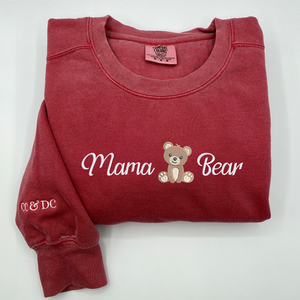 Embroidered Mama Bear crewneck