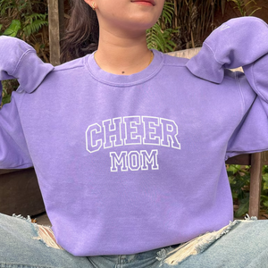 Embroidered Cheer Mom Sweatshirt