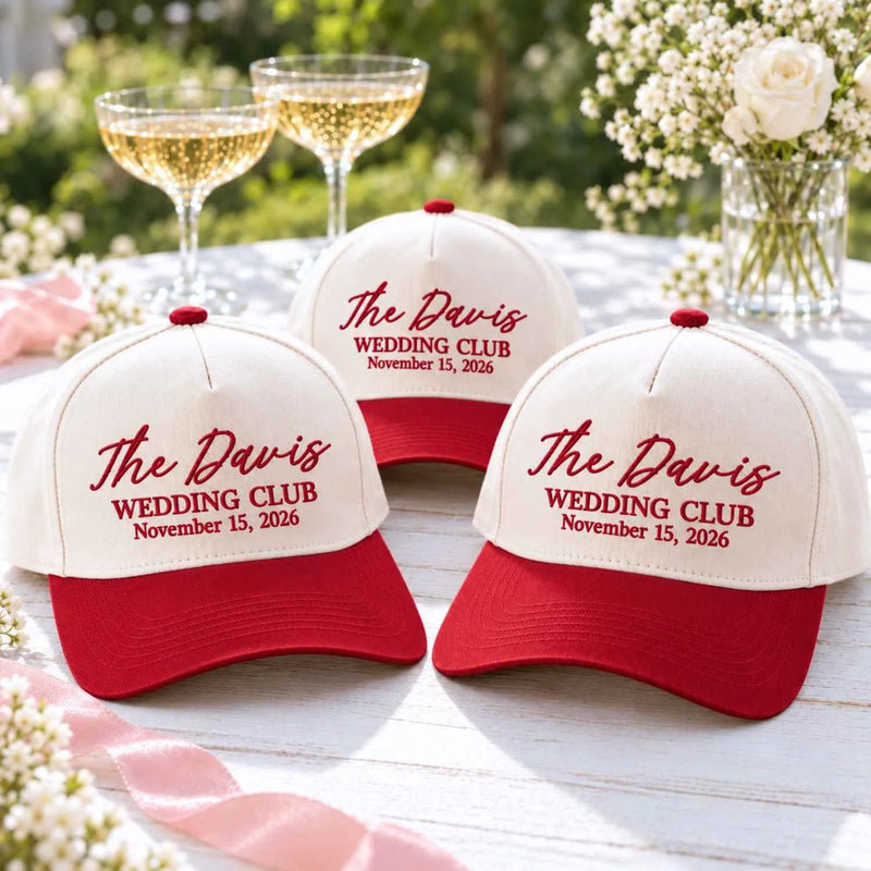 Custom Wedding Snapback Hat, Embroidered Bachelorette Party Baseball Cap for Bride Squad, Bridal Shower Keepsake