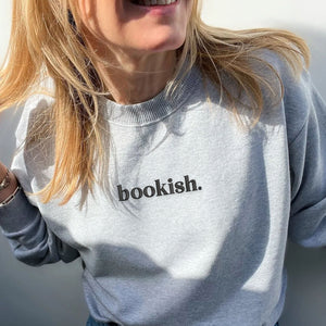 Bookish Sweatshirt for Book Lovers with Embroidered