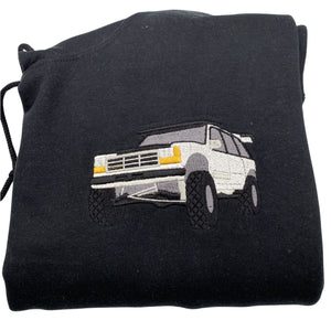 Custom Embroidered Trucker Hoodie from Your Photo, Personalized Gift for Truck Lover