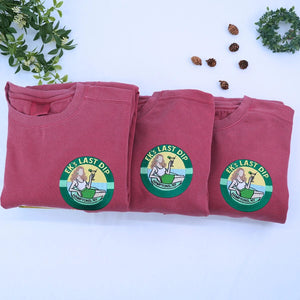 comfort colors crimson shirt with b2b logo, perfect shirt for company