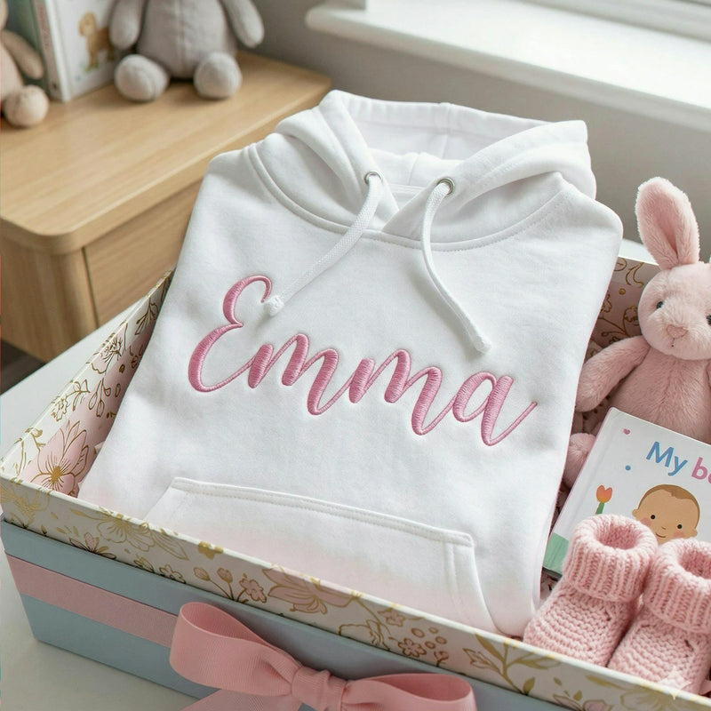 Custom Toddler Name Sweatshirt, Embroidered Big Bro or Little Sister Gift, Toddler Back to School Gift