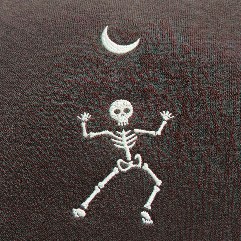 Dancing Skeleton Crewneck, Embroidered Halloween Sweatshirt, Hoodie