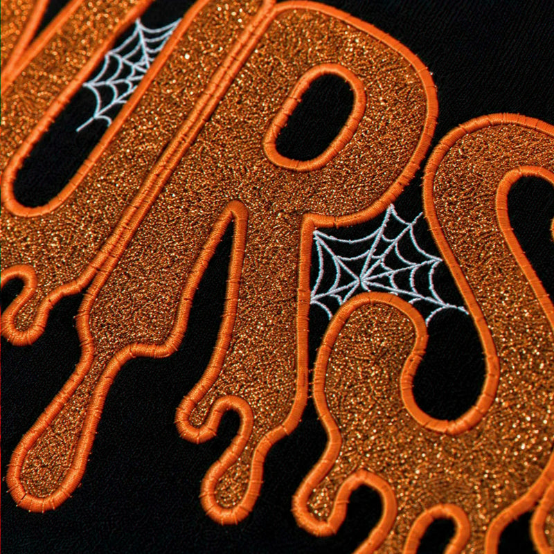 Nurse Halloween Glitter Applique Sweatshirt, Embroidered Spooky Nurse Crewneck, Fall Nursing Gift
