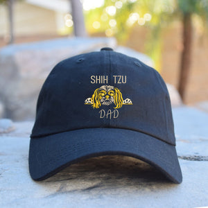 Custom Shih Tzu Dog Dad Embroidered Hat, Personalized Hat with Dog Name, Best Gifts For Shih Tzu Lovers