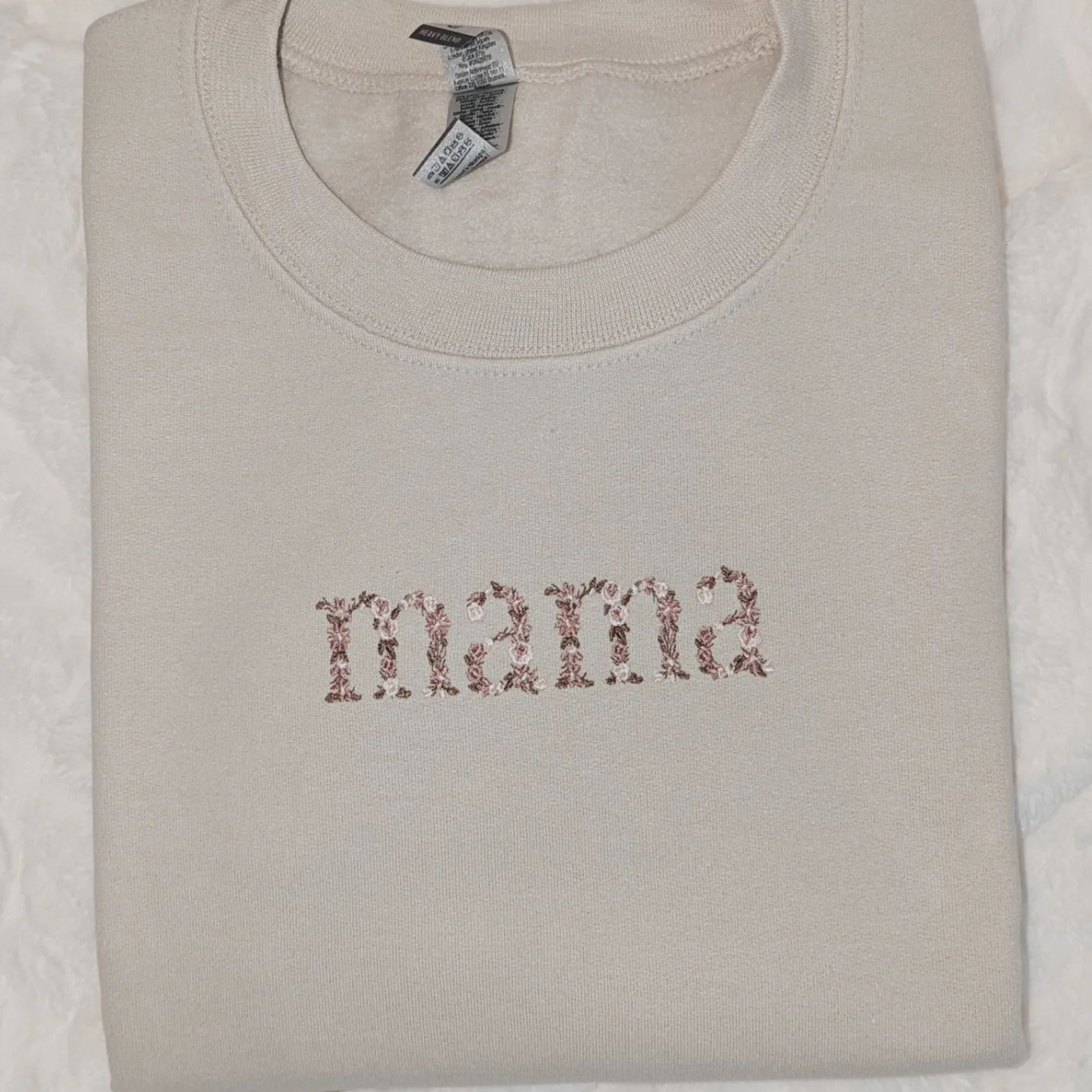 Floral Mama Embroidered Sweatshirt Mommy For Mother's Day
