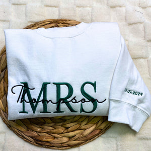 Personalized Unique Bridal Shower Gifts for Him and Her with Mr Mrs Sweatshirt