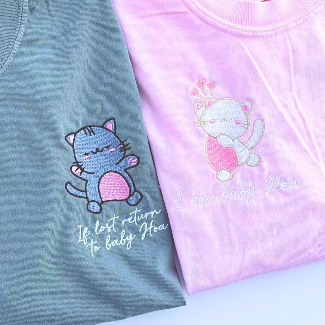 Anime Cat Matching Couple Hoodie, Embroidered Custom On Sleeve, Luxury  Gifts For Couples, Matching Couple Hoodie - Embroly