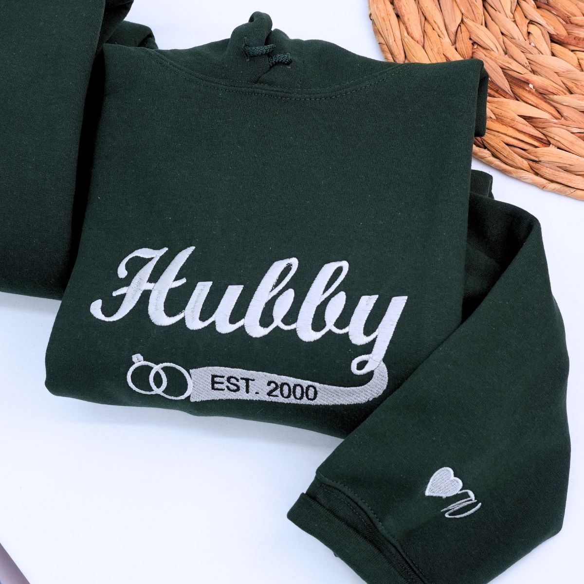 Newlywed Sweatshirt or Hoodie, Personalized Embroidered Wedding Gifts for Couples