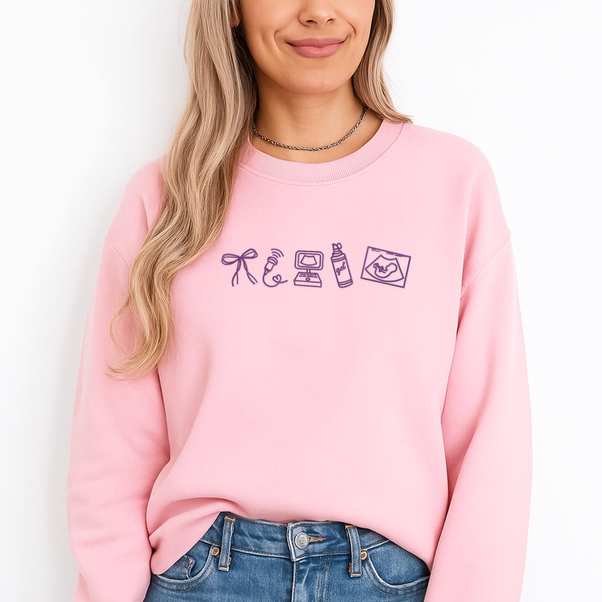 Sonographer Embroidered Sweatshirt, Ultrasound Tech Graduation Gift for Friends