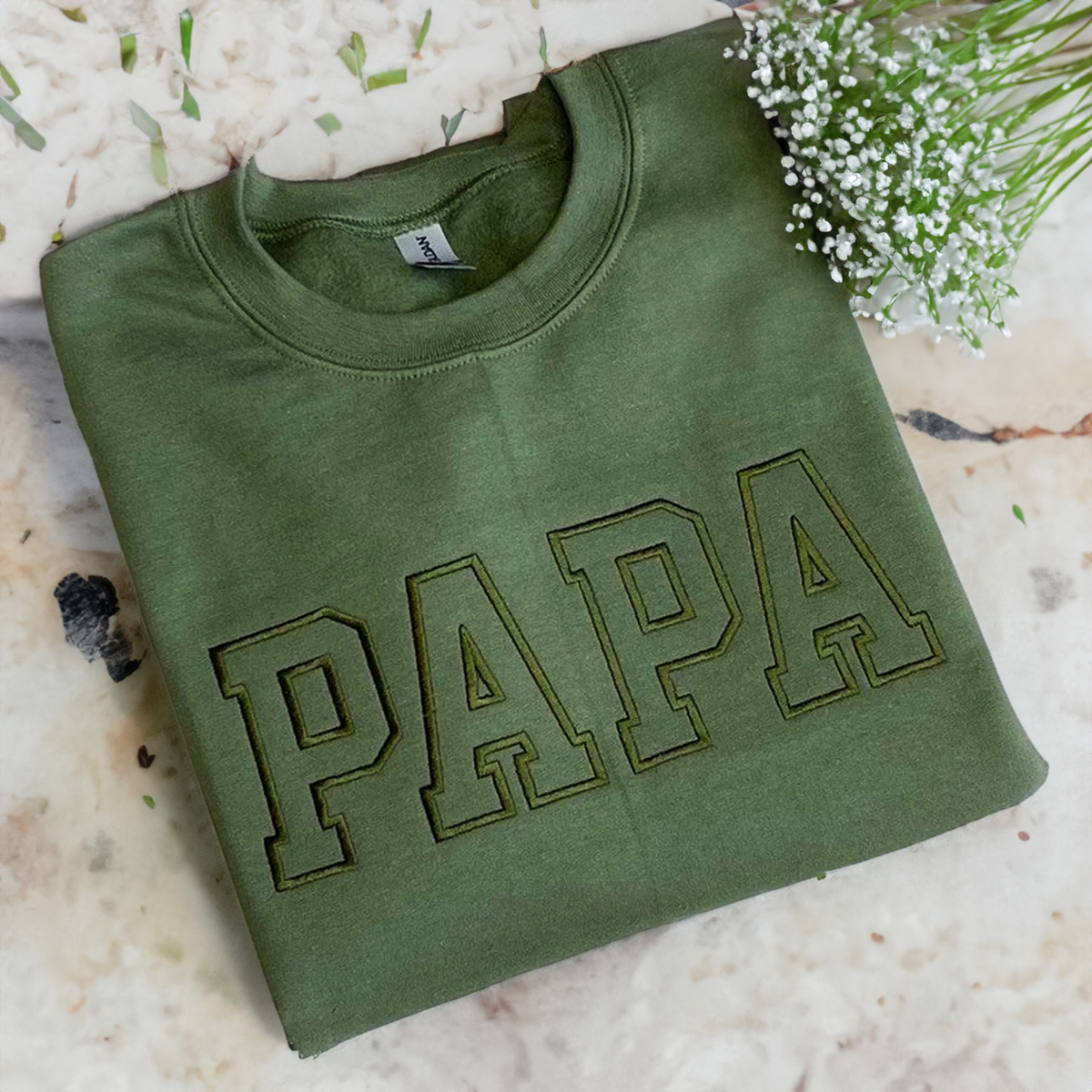 Custom Neutral Mama Embroidered Sweatshirt, Varsity Letter Sweatshirt - Embroly