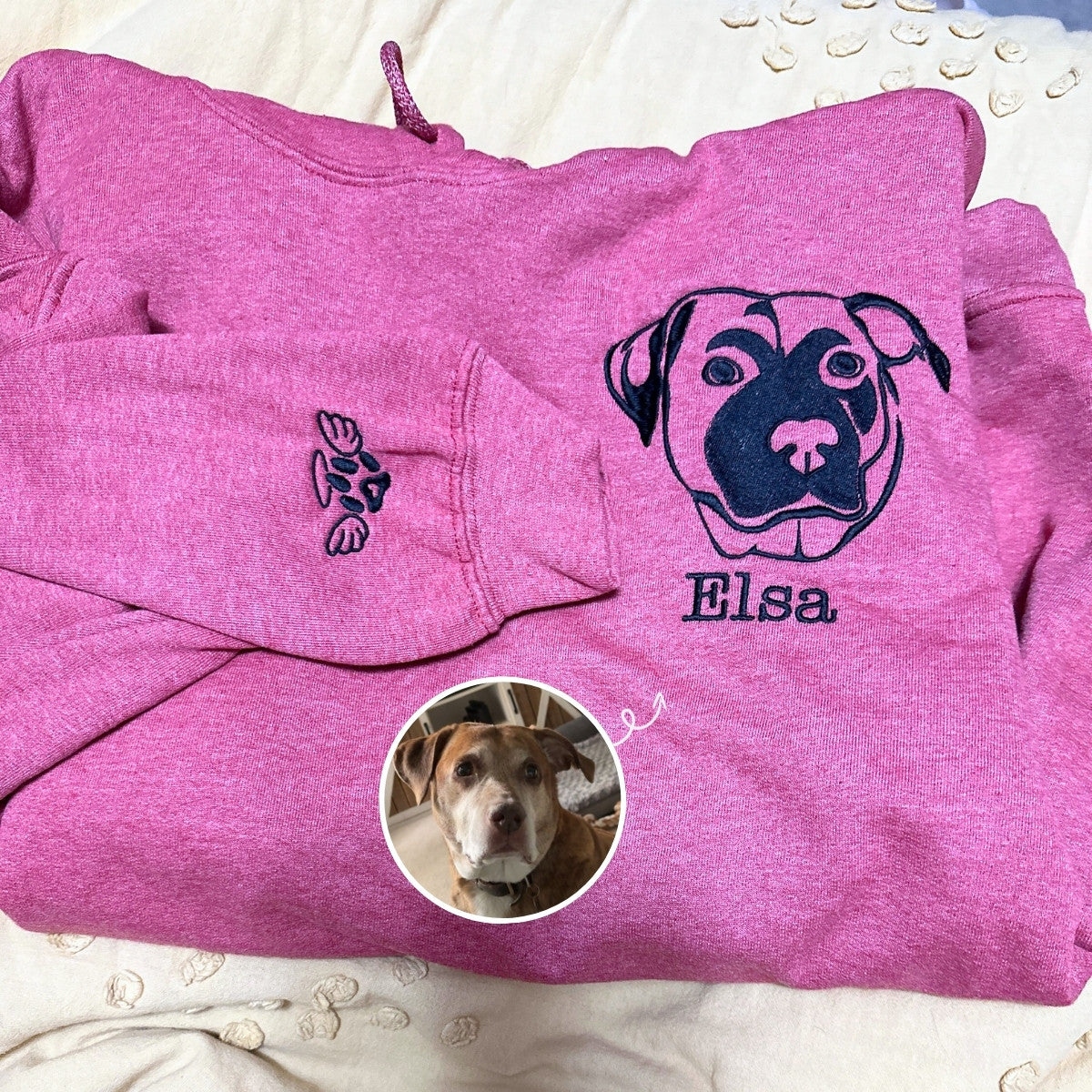 Custom Embroidered Dog Dad Sweatshirt or Hoodie, Personalized Dog Dad
