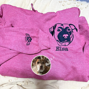 Custom Embroidered Dog Dad Sweatshirt or Hoodie,  Personalized Dog Dad Gifts with Photo