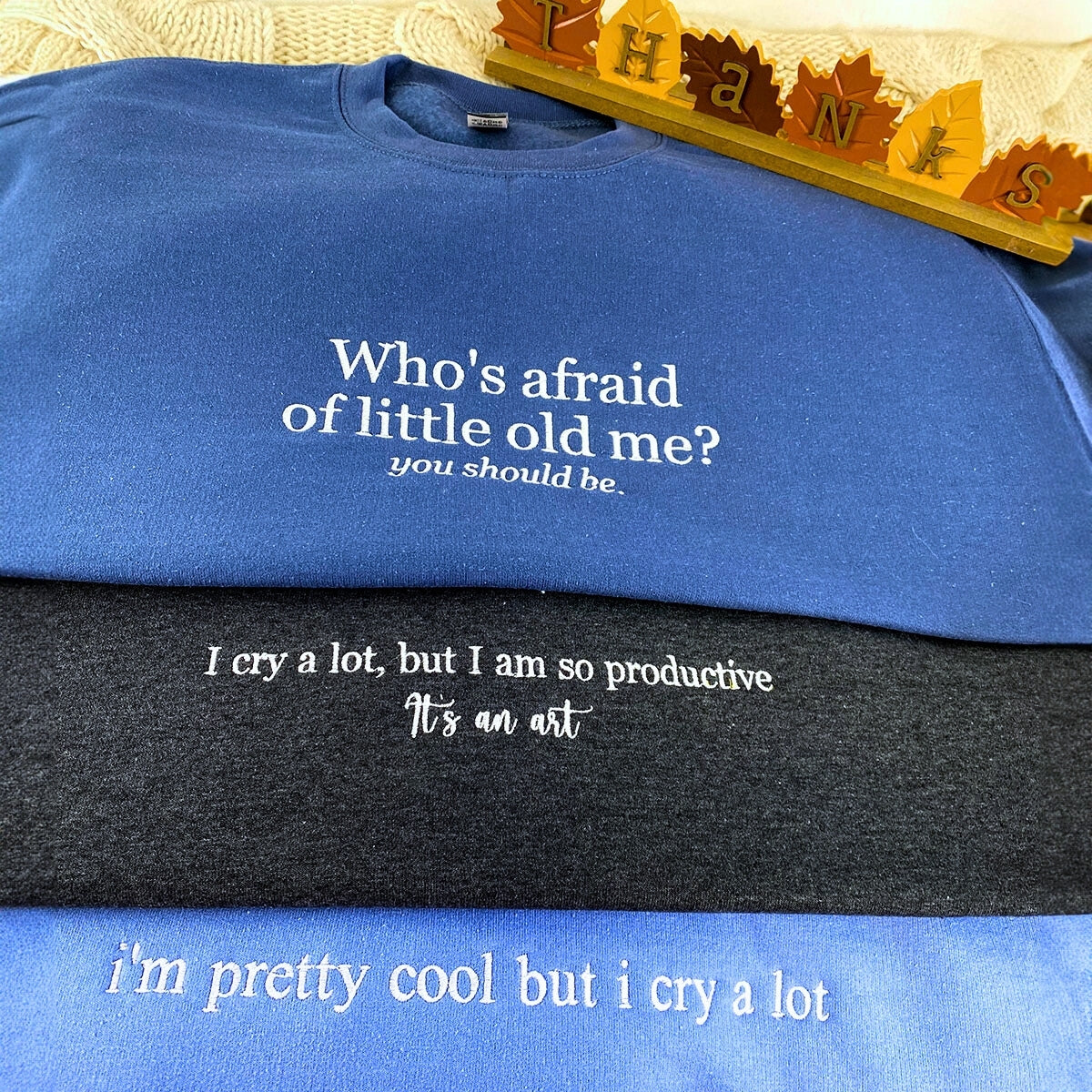 Custom Sweater Embroidery, Personalized Embroidered Sweatshirts - Embroly