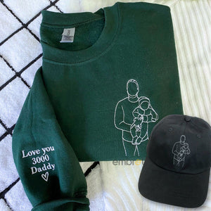 Proud Dad Twin Pack: Custom Embroidered Sweatshirt & Hat