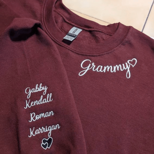 grandmother sweatshirt maroon