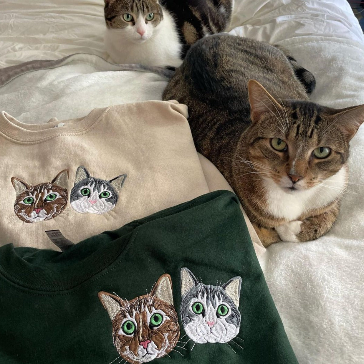 Custom Embroidered Cat Mom Sweatshirt or Hoodie from Photo, Personaliz -  Embroly