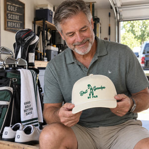 Embroidered Best Grandpa By Par Rope Cap, Birthday Gift for Golf Grandpa, New Grandpa Hat