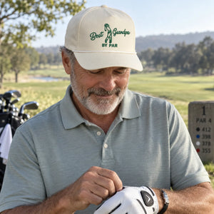 Embroidered Best Grandpa By Par Rope Cap, Birthday Gift for Golf Grandpa, New Grandpa Hat