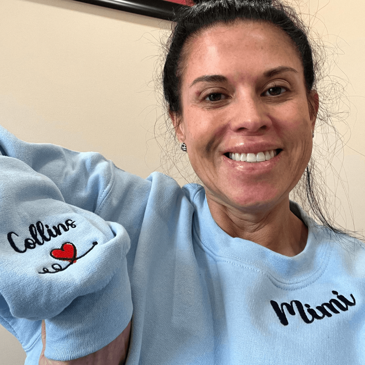 momma sweatshirt light blue