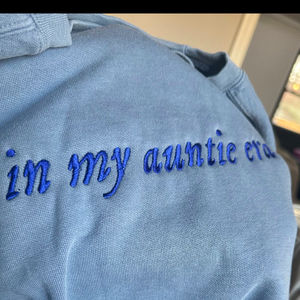 Comfort Color® Embroidered In My Auntie Era Sweatshirt
