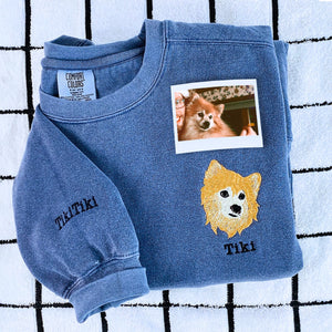 Comfort Color® Custom Embroidered Dog Mom Sweatshirt