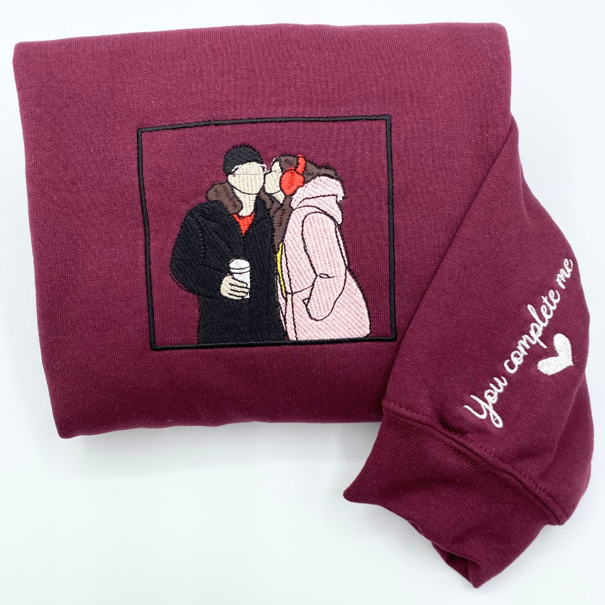 Custom Crewneck Embroidery Using Your Favorite Photo
