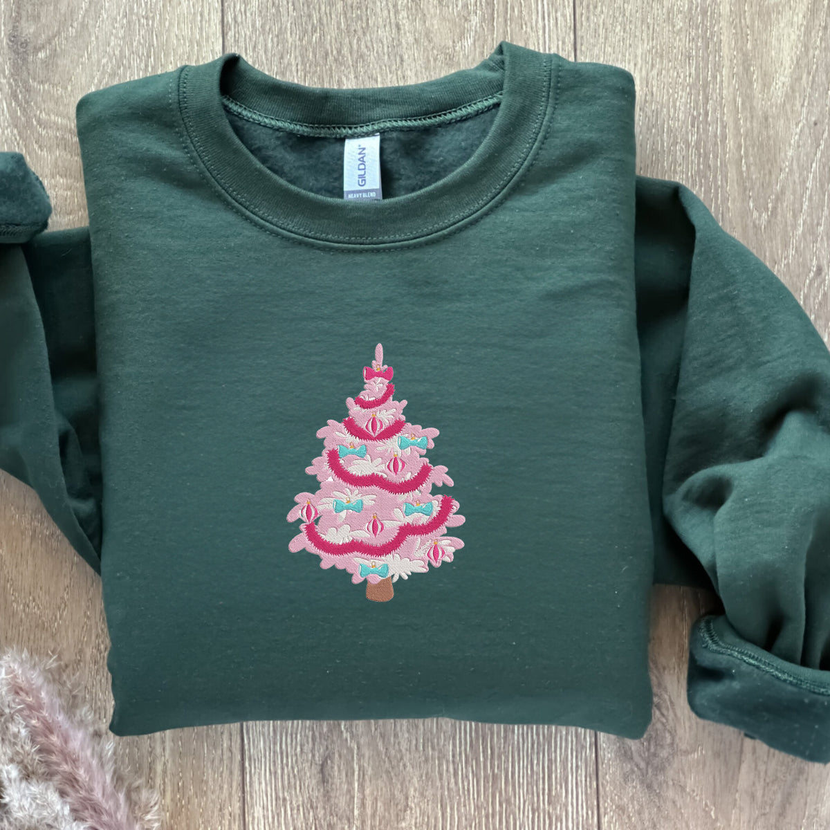 Embroidered deals christmas sweatshirts