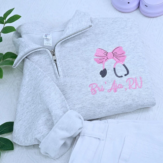 Ash Nurse Quarter Sweatshirt, a meaningful and coxy gift for Nurse