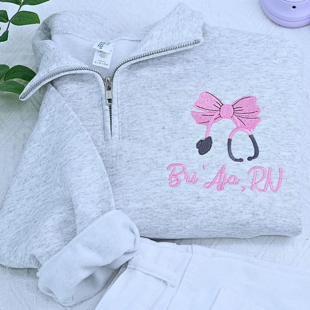 Ash Nurse Quarter Sweatshirt, a meaningful and coxy gift for Nurse