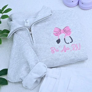 Ash Nurse Quarter Sweatshirt, a meaningful and coxy gift for Nurse