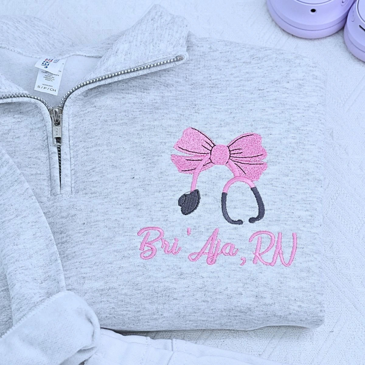 Ash Nurse Quarter Sweatshirt, a meaningful and coxy gift for Nurse