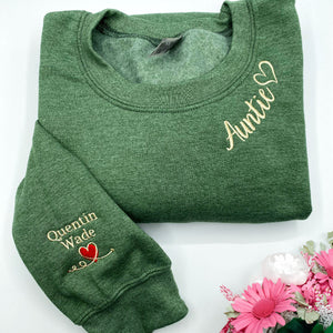 Embroidered Aunt sweatshirt