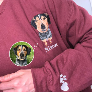 Beagle Sweatshirt or Hoodie, Custom Embroidered Gift from Photo Name