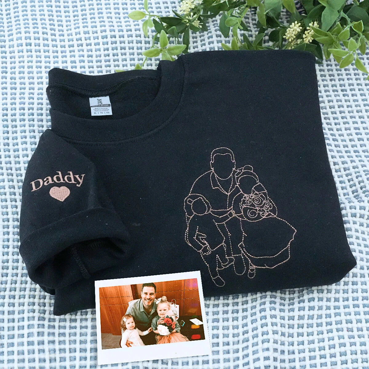 Custom Father & Daughter Sweatshirt or Hoodie – Personalized Gift with Your Photo for Dad
