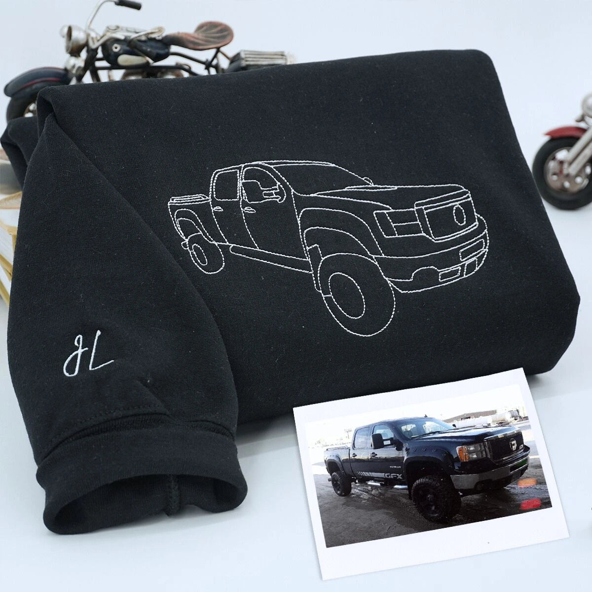Black Truck Car Sweatshirt, a cool gift for car lover from wife girlfriend