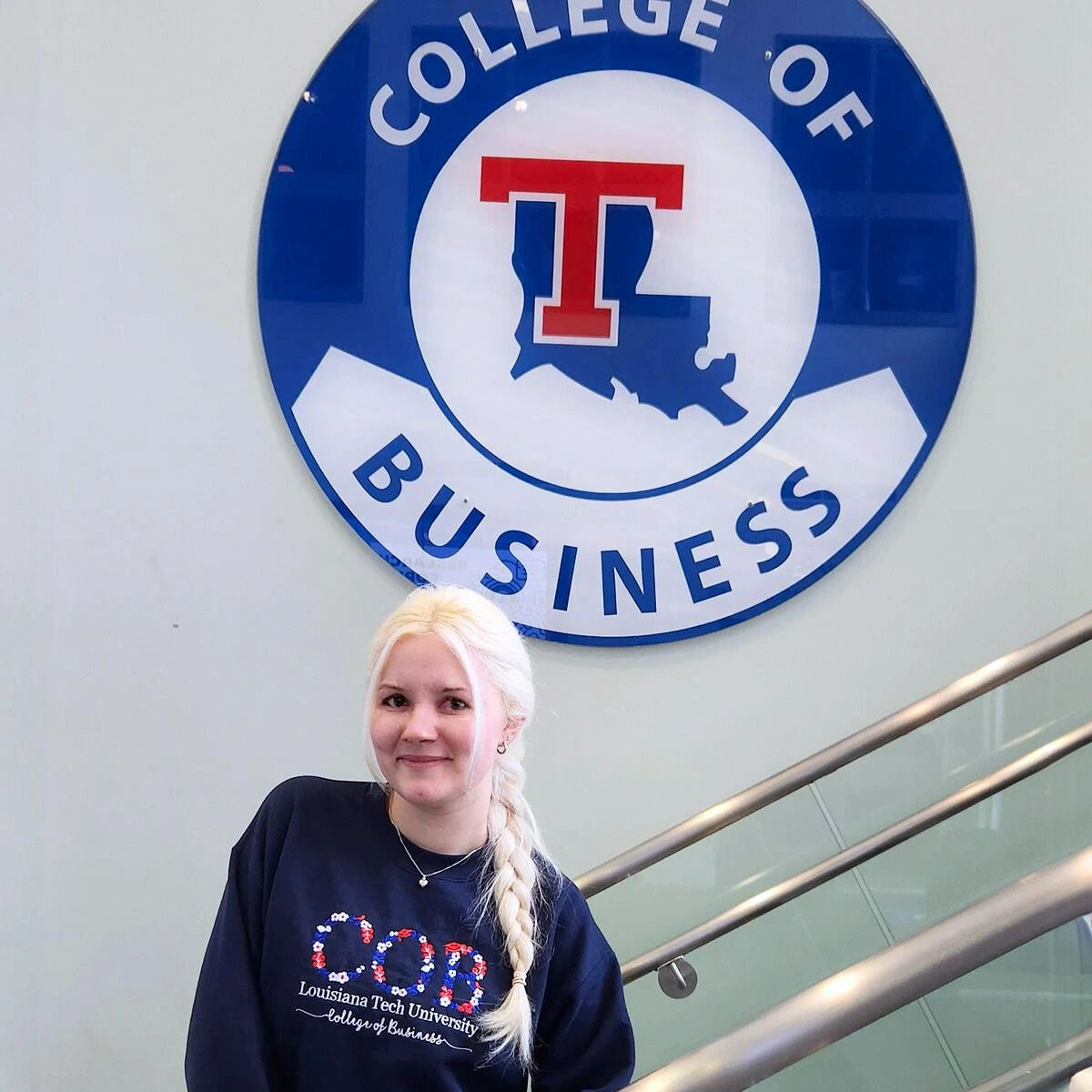 Black University Sweatshirt with Floral Embroidery, Personalized Graduation Gift 