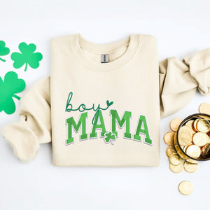 Boy Mama Saint Patrick's Day Sweatshirt or Hoodie, Custom Embroidered Gift for Boy Mama