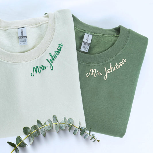 Personalized Unique Bridal Shower Gift for Coworker with Future MRS Sweatshirt Embroidered