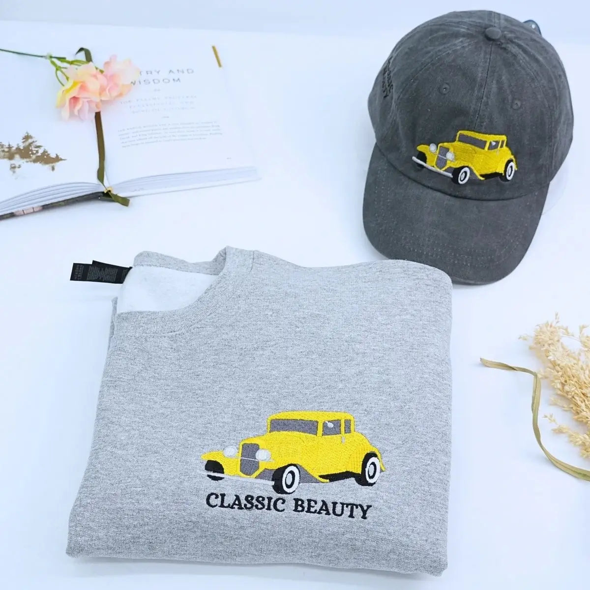 Car Guy Twin Pack: Embroidered Sweatshirt & Hat
