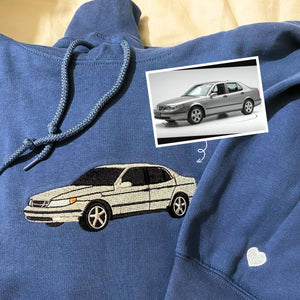 Personalized Birthday Gifts for Car Guys with Car on Hoodie or Sweatshirt - Embroly