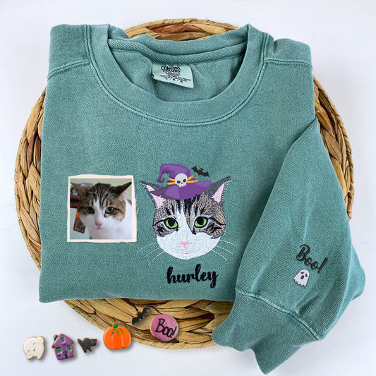 Cat Portrait Halloween Sweatshirt